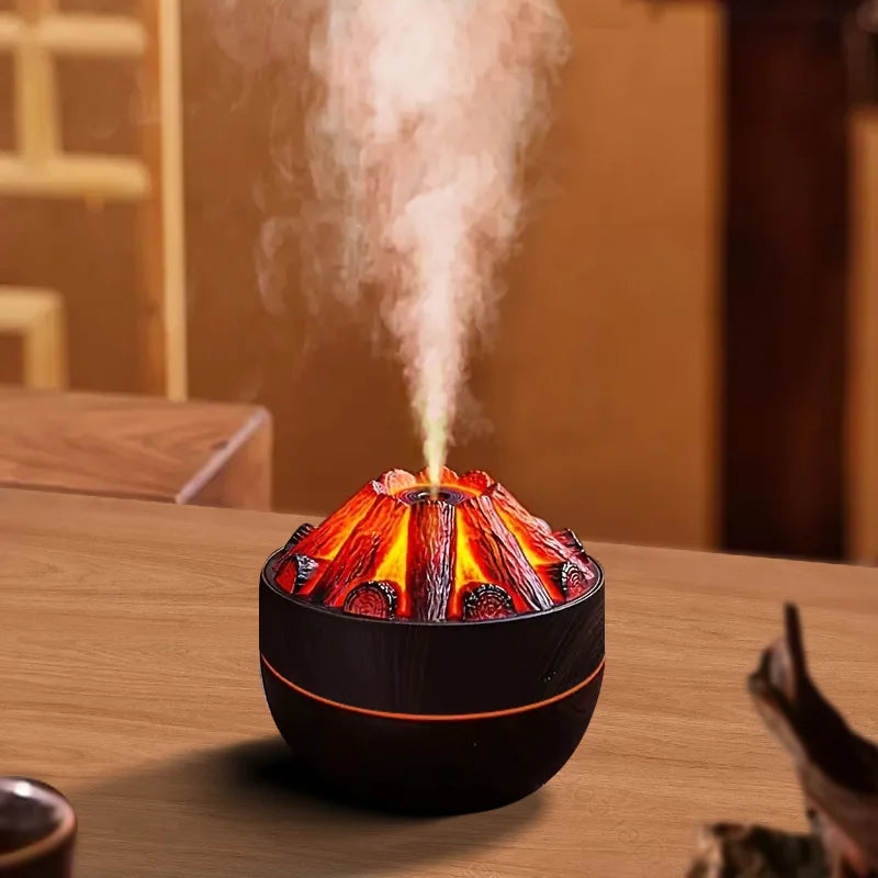 New Charcoal Humidifier USB Home Office Car Desktop Mini Silent Fog Flame Humidifier
