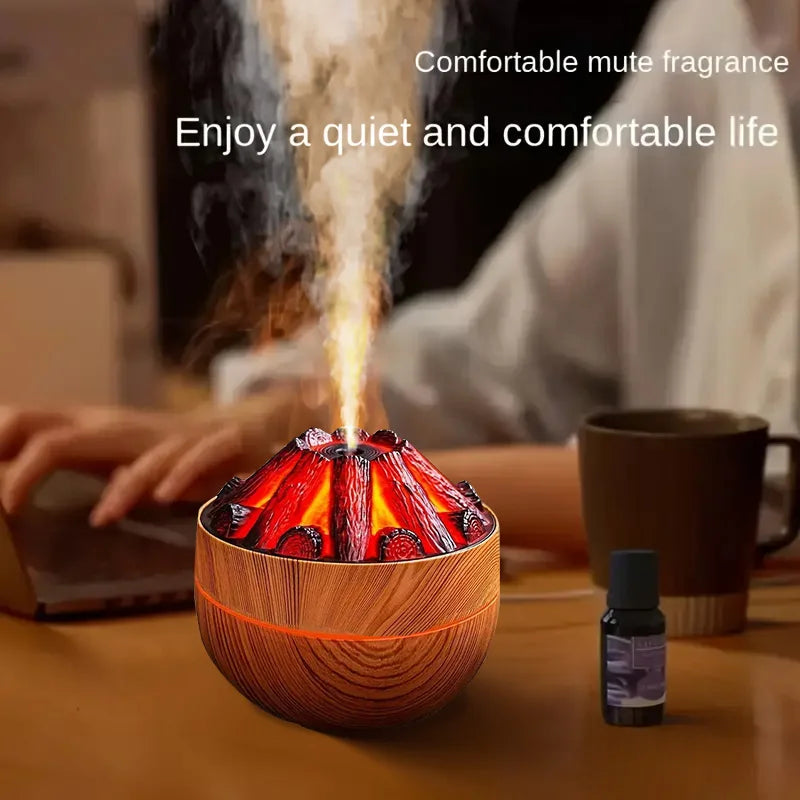 New Charcoal Humidifier USB Home Office Car Desktop Mini Silent Fog Flame Humidifier