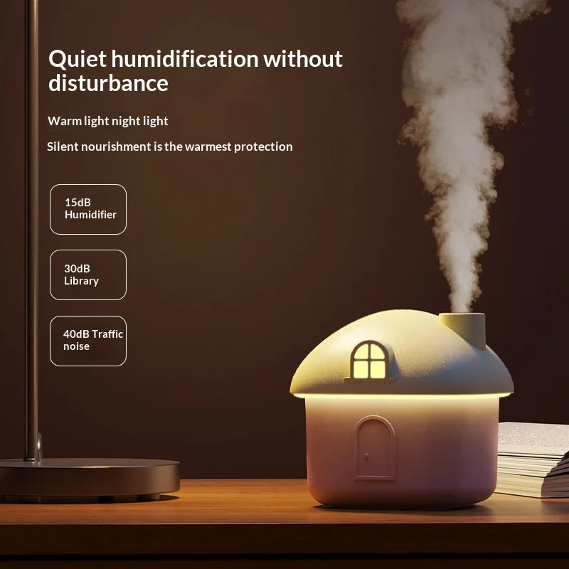 New Mini Desktop Humidifier Small USB Mute Heavy Fog 300ML Energy Efficient Household Bedroom Hotel Car RV Colorful Aromatherapy