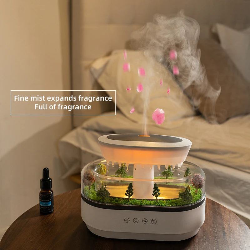 Raindrop Scene Aromatherapy Essential Oil Diffuser Electric Plastic Air Mist Humidifier for Household Use