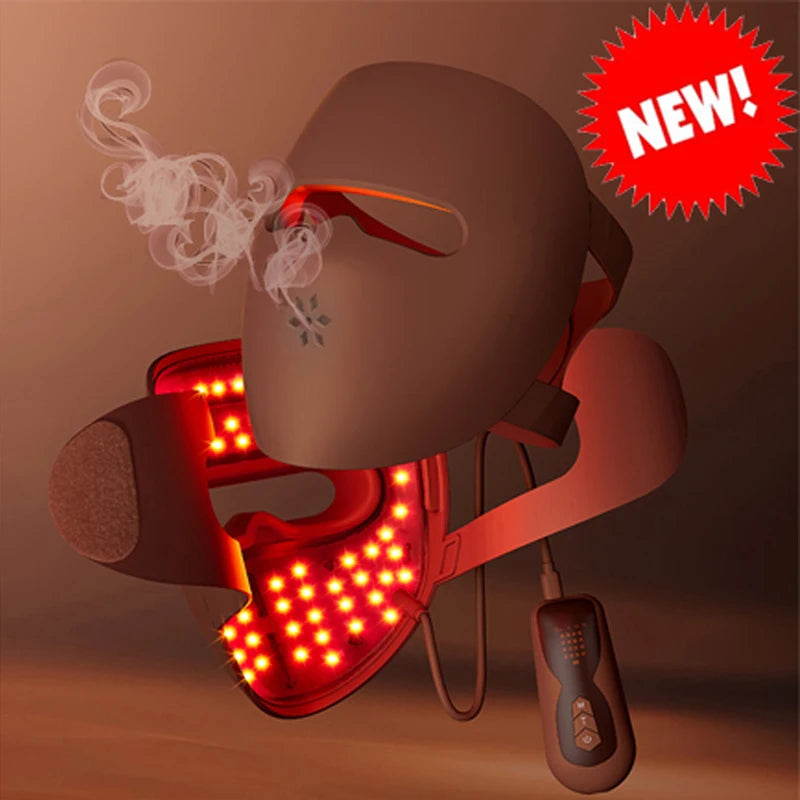 Redfy Customizable 3-Color Infrared Red Light Therapy Face Mask USB Plug Silicon Lifting Handheld Photon Beauty for Salon Use