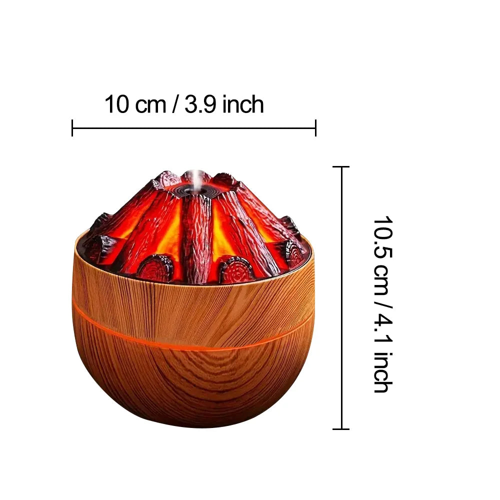 New Charcoal Humidifier USB Home Office Car Desktop Mini Silent Fog Flame Humidifier