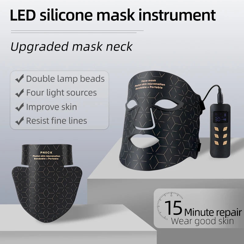 Wholesale OEM Led Facial Mask Silicone Red Light Therapy Face Mask With Custom Logo
