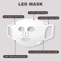 Redfy Customizable 3-Color Infrared Red Light Therapy Face Mask USB Plug Silicon Lifting Handheld Photon Beauty for Salon Use