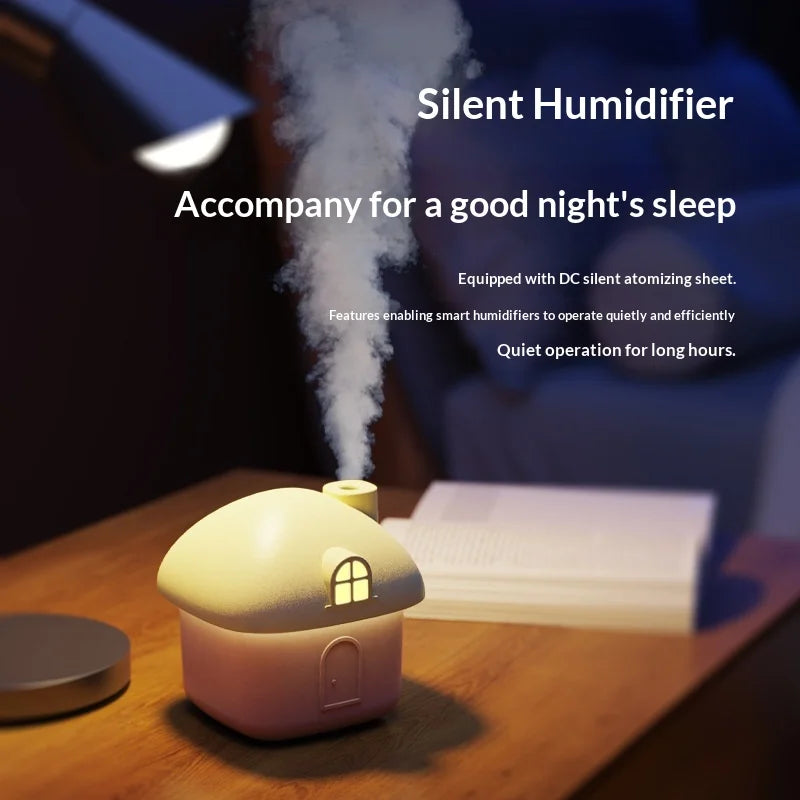 New Mini Desktop Humidifier Small USB Mute Heavy Fog 300ML Energy Efficient Household Bedroom Hotel Car RV Colorful Aromatherapy