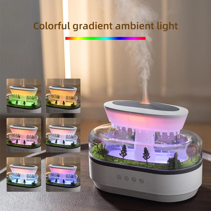 Raindrop Scene Aromatherapy Essential Oil Diffuser Electric Plastic Air Mist Humidifier for Household Use
